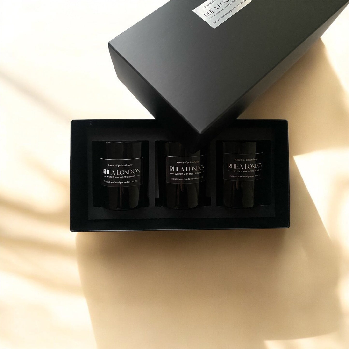 votive natural black wax luxury candle