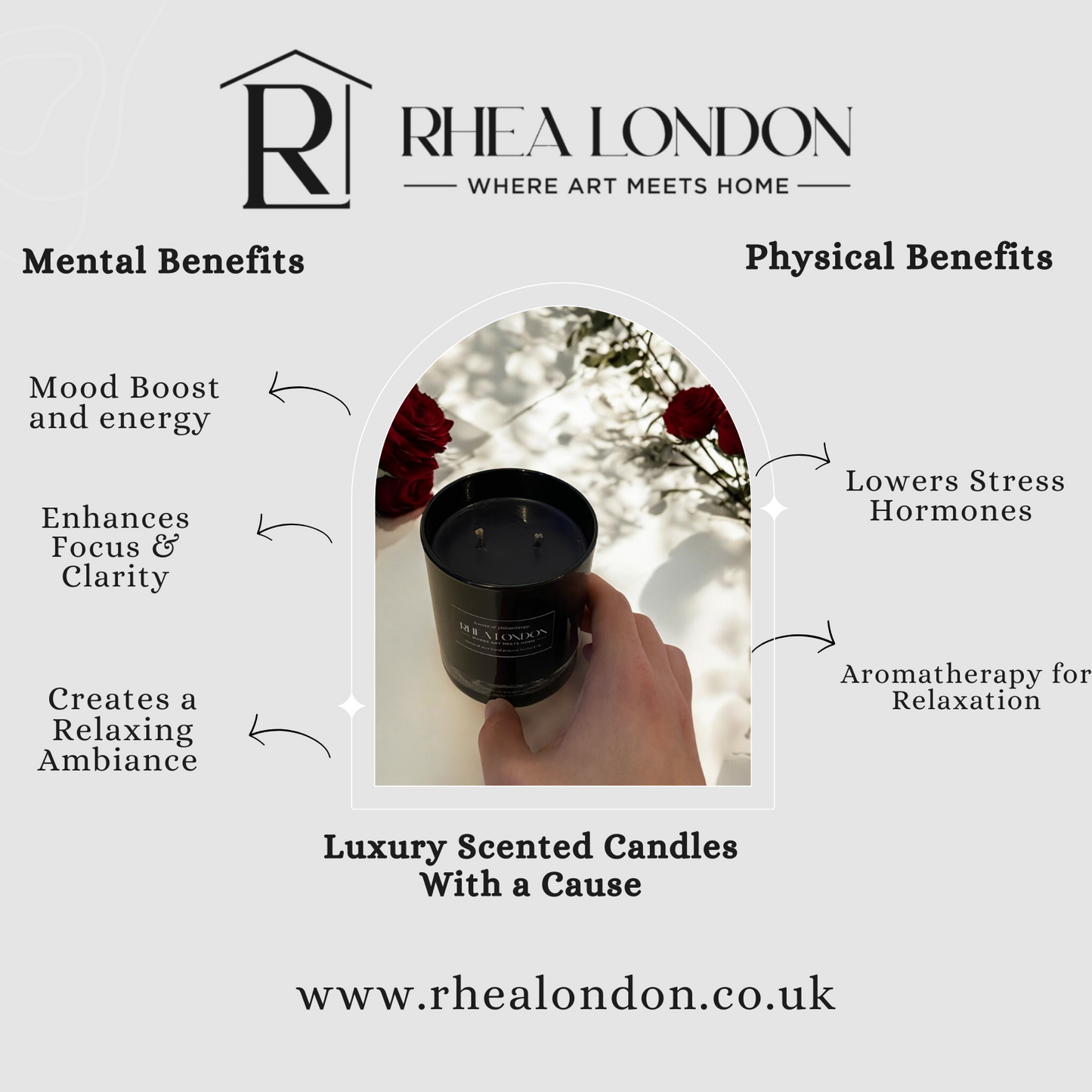 Citrus & Basil & Amberwood Black Natural Wax Scented Candle