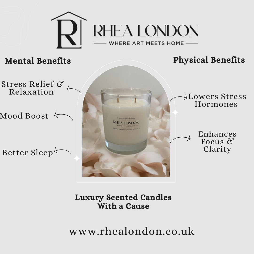 Pear & Rose & White Musk White Natural Wax Candle