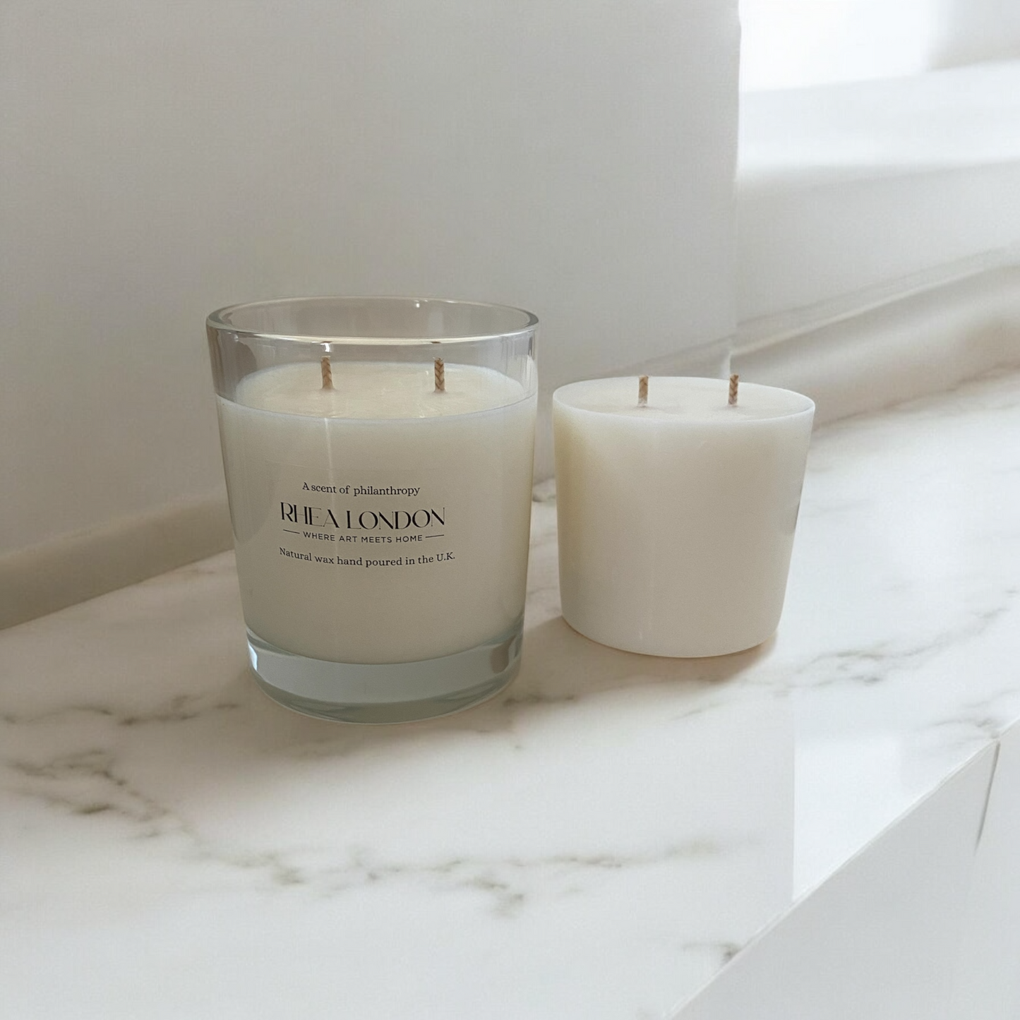 Gardenia & Cyclamen Natural White Wax Candle