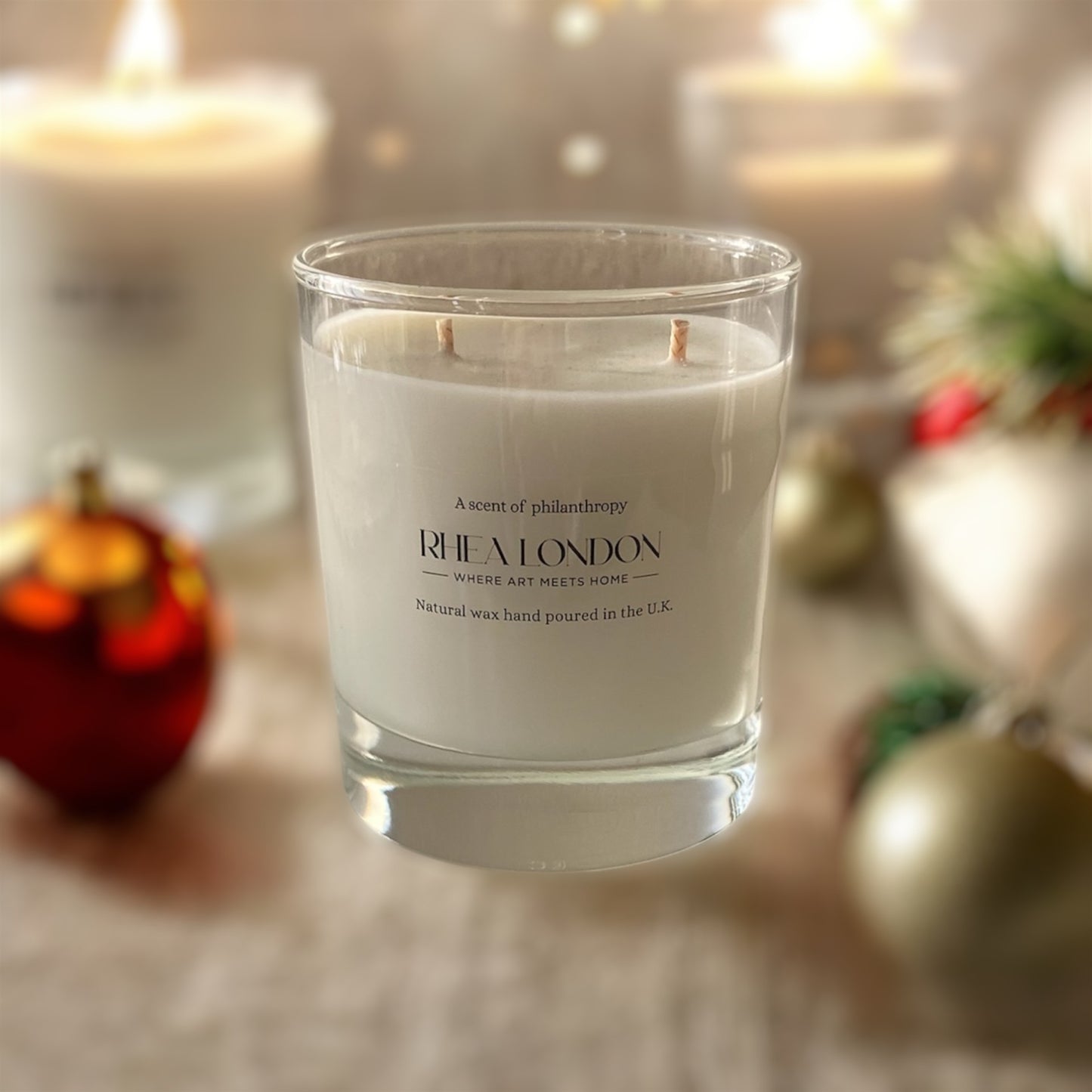 Bergamot & Jasmine & Vanilla & Musk Natural White Wax Scented Candle