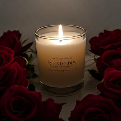 Bergamot & Jasmine & Vanilla & Musk  Natural White Wax Scented Candle
