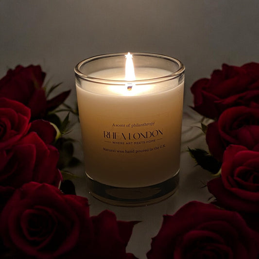 Bergamot & Jasmine & Vanilla & Musk  Natural White Wax Scented Candle