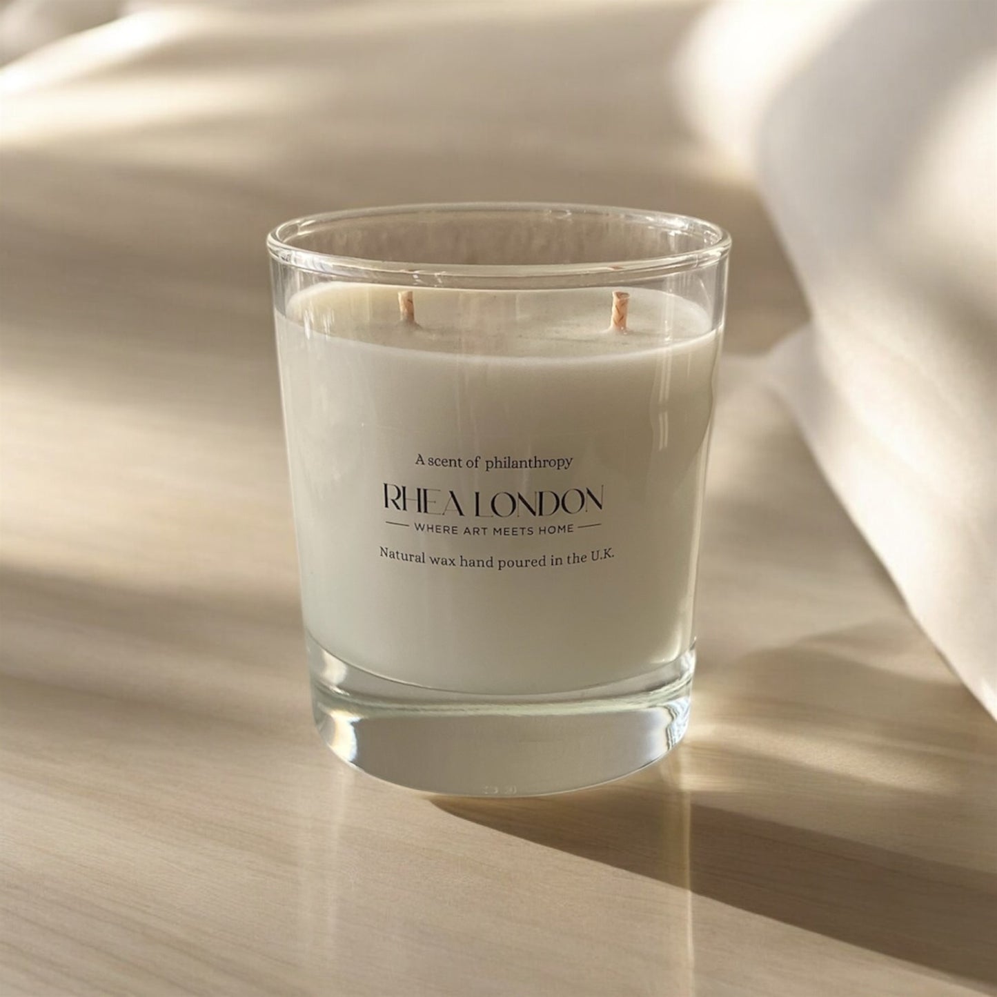 Pear & Rose & White Musk White Natural Wax Candle
