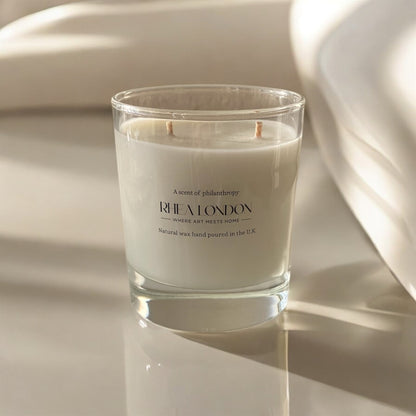 Gardenia & Cyclamen Natural White Wax Candle